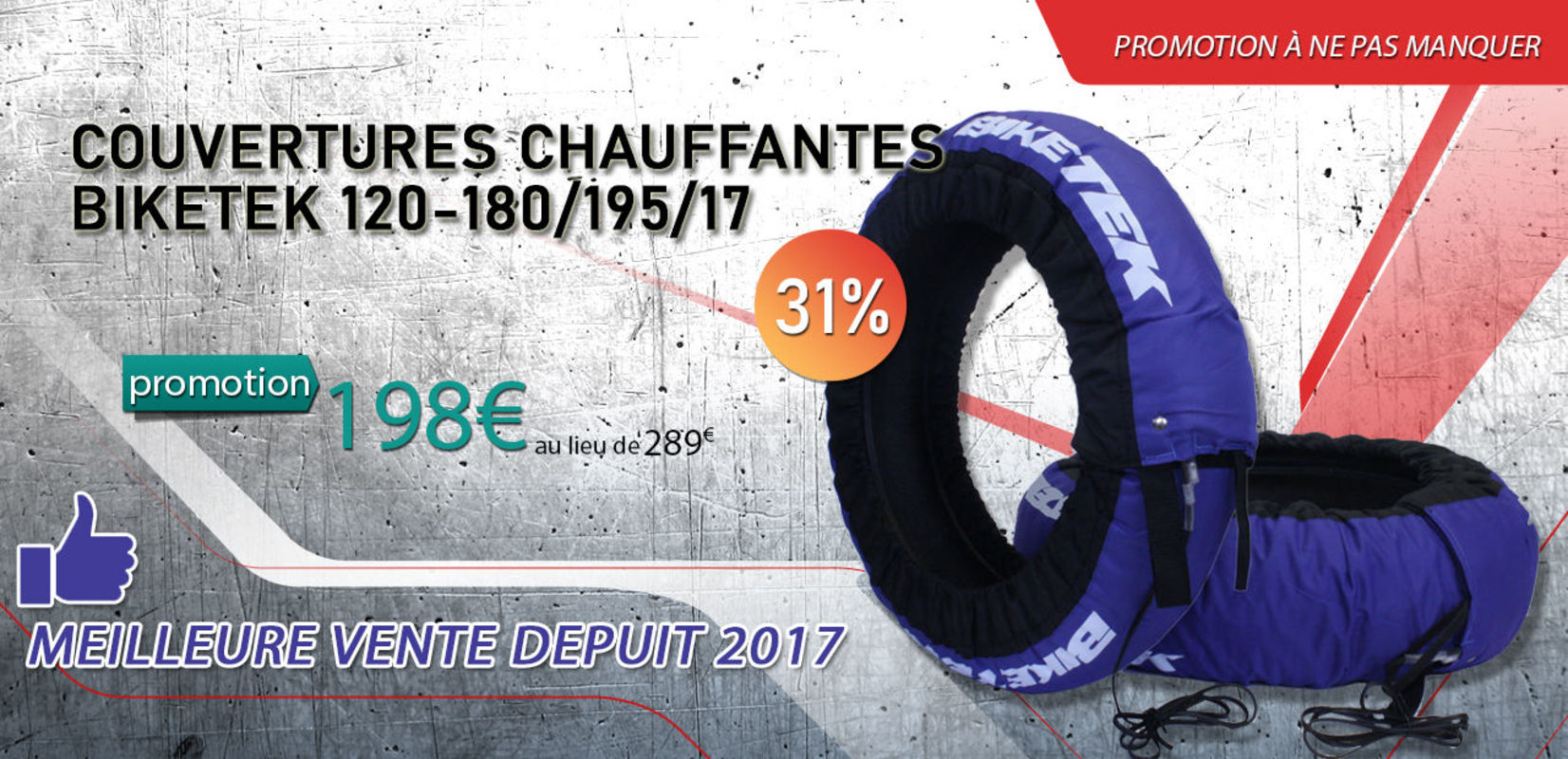 Couvertures chauffantes 120-180/195 BIKETEK