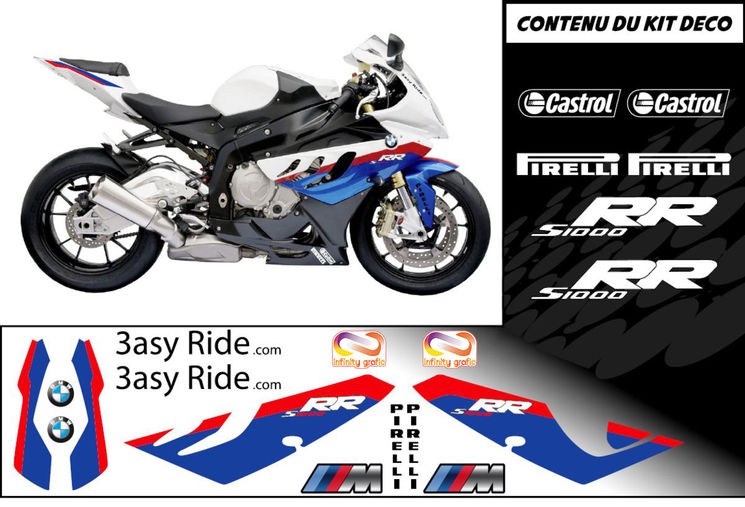 BMW S1000RR 2010-14 - KIT DECO REPLICA 3asy Ride WSBK - INFINITY GRAFIC