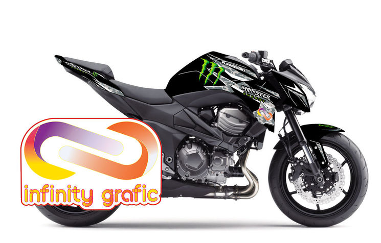 KAWASAKI Z800 - KIT CAMOUFLAGE NOIR by INFINITY GRAFIC