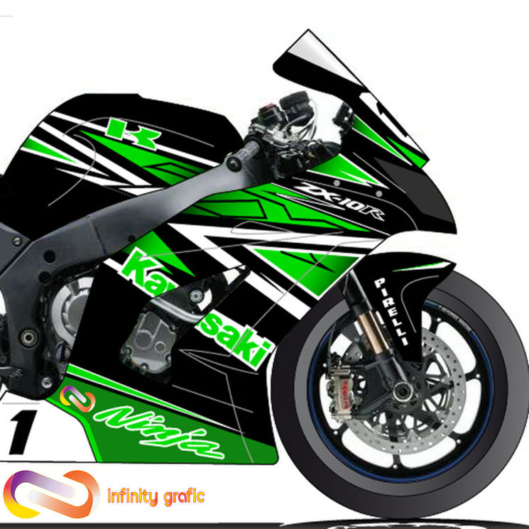 KAWASAKI ZX10R 2011-15 - KIT DECO INFINITY GRAFIC V.1