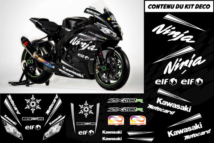 KAWASAKI ZX10R 2011-15 kit déco WINTER TEST by INFINITY GRAFIC