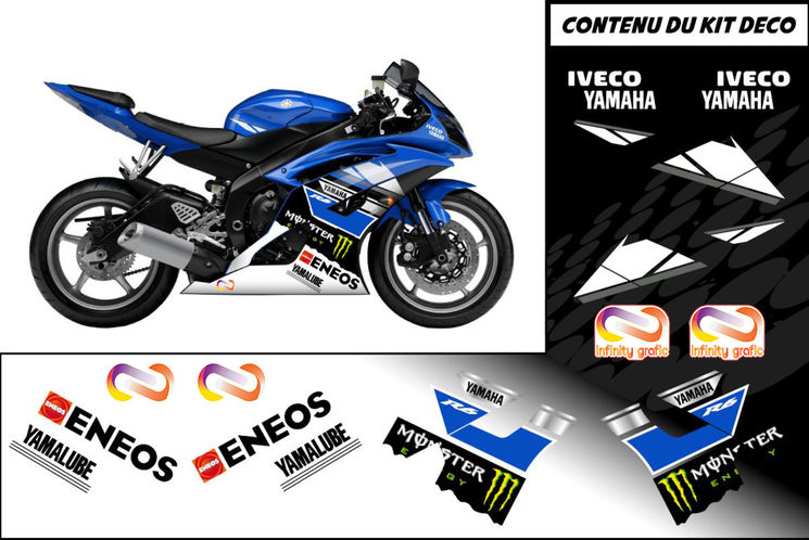 YAMAHA YZF R6 2008-2016kit déco REPLICA MOTO GP by INFINITY GRAFIC