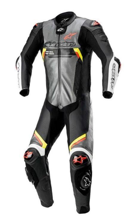 Combinaison ALPINESTARS Ignition Missile V2 racing gris/noir/jaune/rouge