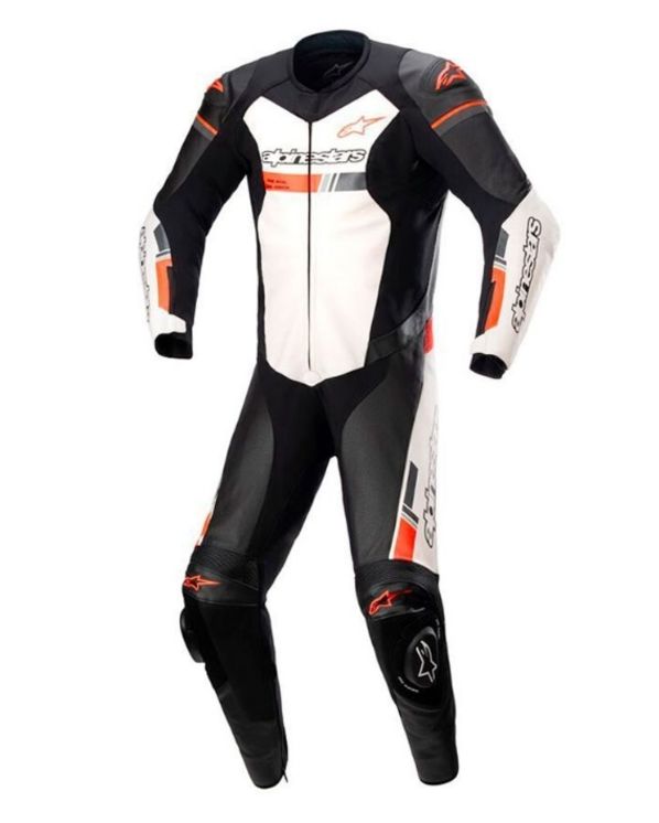 Combinaison ALPINESTARS GP Force chaser racing noir, blanc, rouge fluo