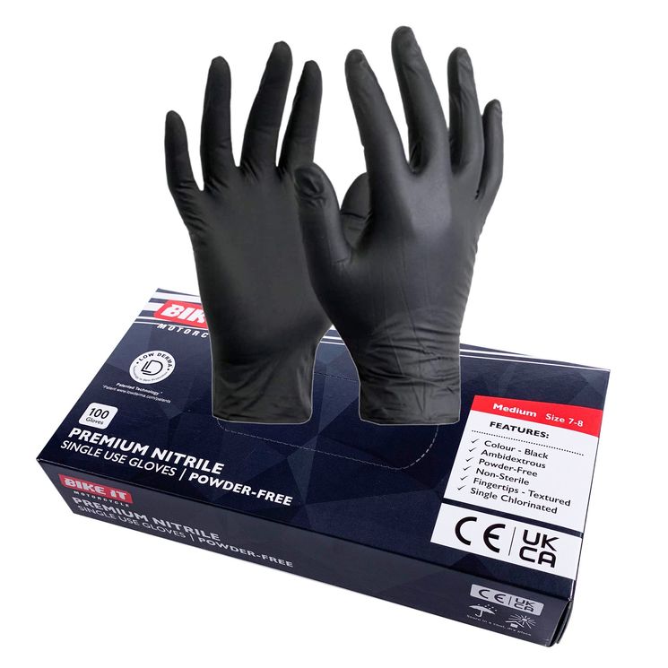 Boite de 100 gants sans latex NOIR