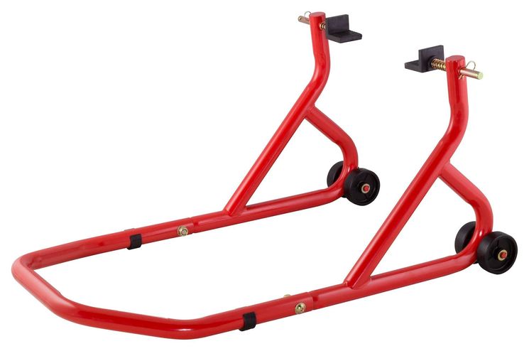 BIKETEK Béquille de stand Arrière SERIES 2 rouge avec patins de support