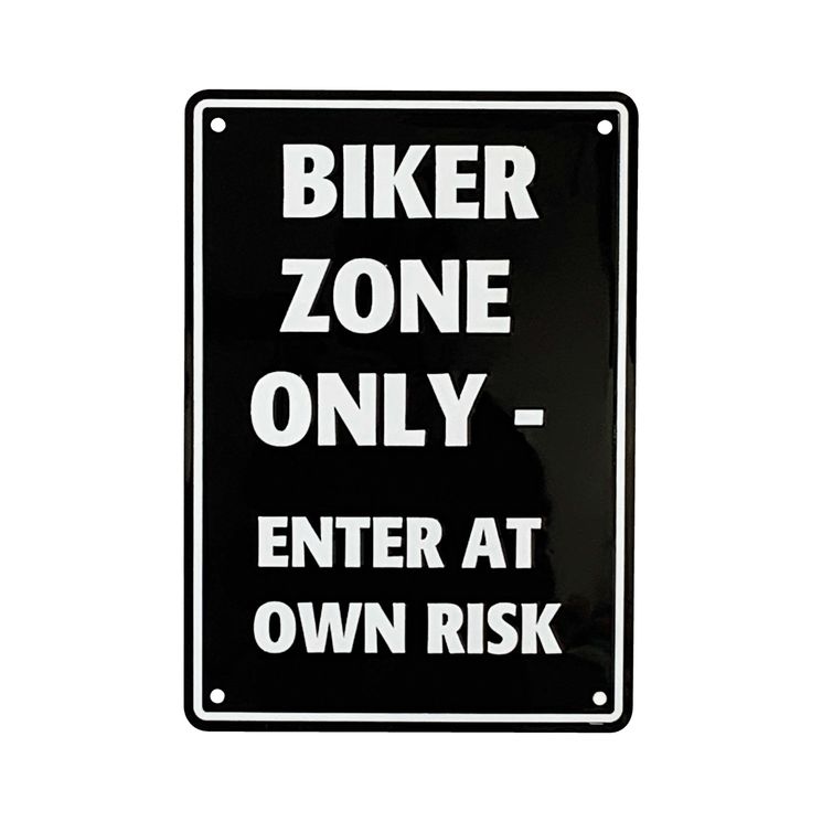 Plaque de parking "BIKER ZONE ONLY"