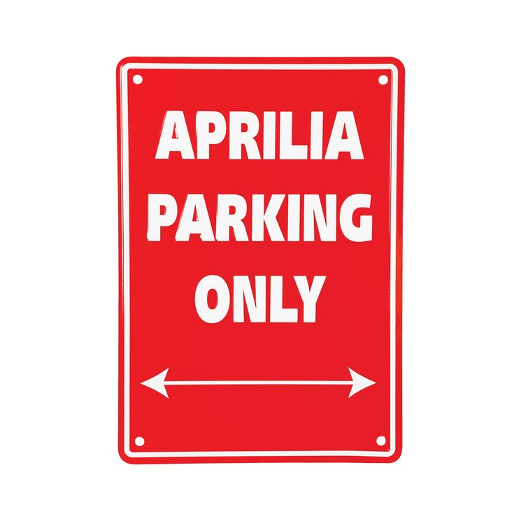 Plaque de parking "APRILIA PARKING ONLY"