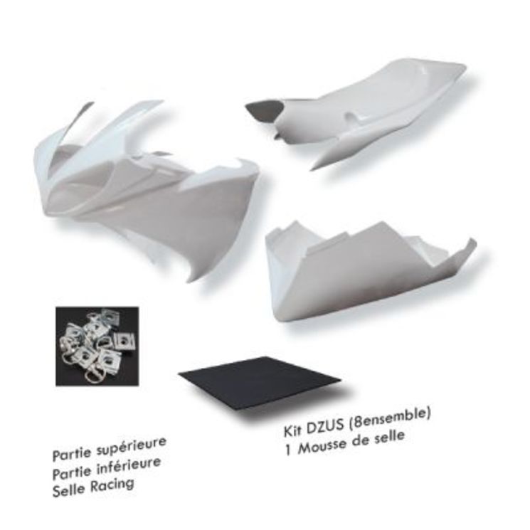 Poly Sebimoto Yamaha R1 2009-2014  - finition gel coat blanc