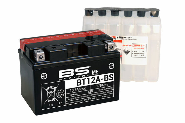 BATTERIE MOTO BS type YT12A-BS  Sans entretien